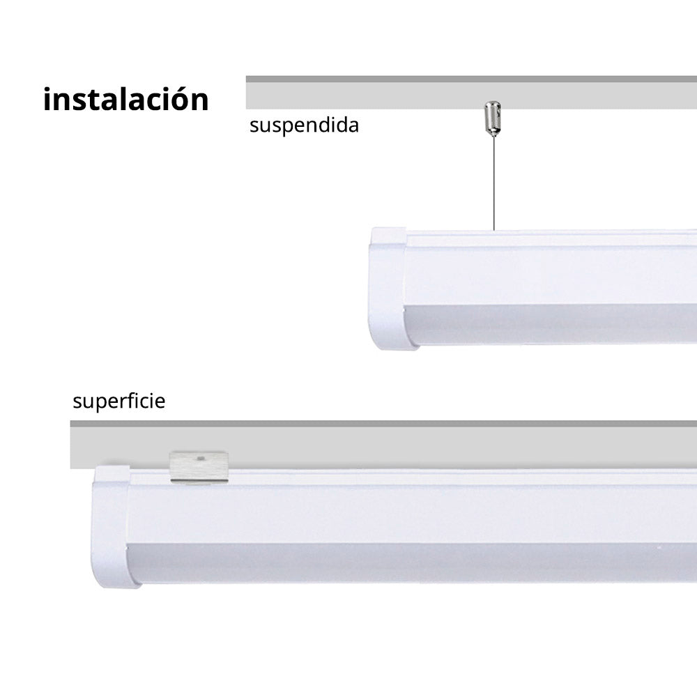 Luminaria lineal RGB + CCT para la iluminación general y decorativa. Estos led lineales producen una distribución de luz precisa y uniforme. Control RF, WiFi o Alexa.