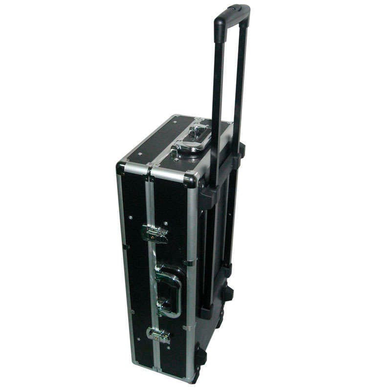 Práctico maleta de demostración de todo tipo de luminarias LED. Incluye todo lo necesario para transportar 19 tipos diferentes de bombillas LED: PAR, MR16, GU10, E27, etc. Para los casquillos G4 y GX5,3 hay una alimentación de 12V integrada.