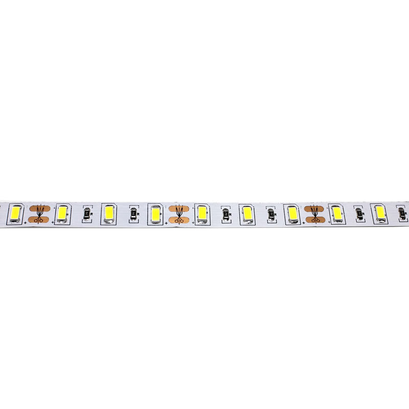 Tira LED con el nuevo Chip Samsung de alta potencia lumínica SMD5630. Incorpora cinta adhesiva 3M para colocar la tira en cualquier superficie. Tira de 5 metros.