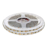 Tira LED con el nuevo Chip Samsung de alta potencia lumínica SMD2835. Incorpora cinta adhesiva 3M-9080HL de máxima calidad para colocar la tira en cualquier superficie. Tira de 5 metros con 840 led de alto brillo y un elevado CRI 90 que proporciona una luz espectacular.