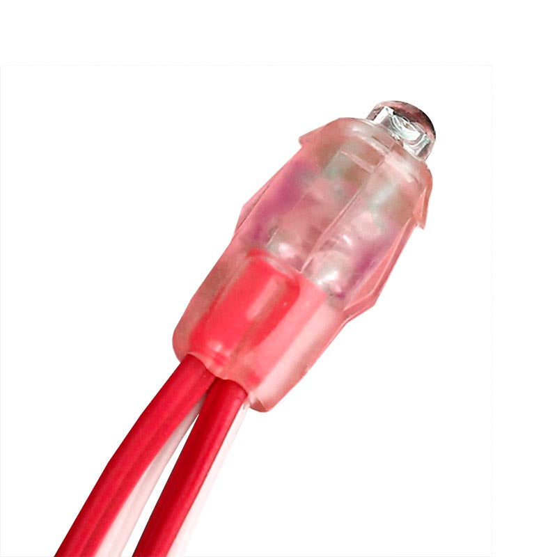 Tira con 50 unidades de Pixel LED de Ø12mm, cada módulo individual posee un LED EPISTAR color Rojo y un micro integrado. Con alimentación DC5V. Ideal para rotulación, decoración, señalización, etc. Su protección IP68 lo hace adecuado para su uso en exteriores.