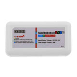 Completo controlador con botonera táctil y control remoto RF. Compatible con el Controlador HUB Wi-Fi LED, por lo que puede recibir las órdenes de forma inalámbrica y controlar la intensidad, color y modos de las diferentes luminarias RGBW (Tiras RGB + blanco)de 12/24VDC conectadas.