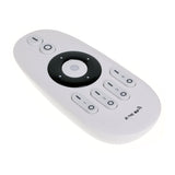 Mando a distancia RF con botonera táctil para un control total de las tiras led monocromo Led WiFi. Controla el encendido de cuatro zonas diferentes, intensidad y color de luz. Compatible con tiras monocolor y blanco dual.