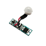 Sensor PIR de reducido tamaño (40x10mm)para instalar en perfil que se conecta directamente a la tira led monocolor y permite encenderla automáticamente cuando detecta movimiento.