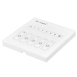 Panel táctil empotrable de gran calidad y cuidado diseño, con señal de salida 0-10V que permite un control profesional de dispositivos led con este tipo de regulación. Control de 4 zonas de forma individual o en conjunto.