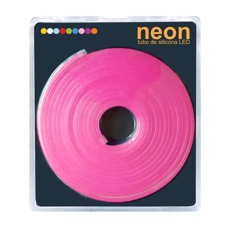 NEON Flex monocolor en Tubo de silicona de máxima calidad y perfecta difusión de la luz. Con múltiples ventajas sobre los tradicionales NEON de PVC. Ideal para decoración, perfilar con luz, rotulación, interiorismo, etc.