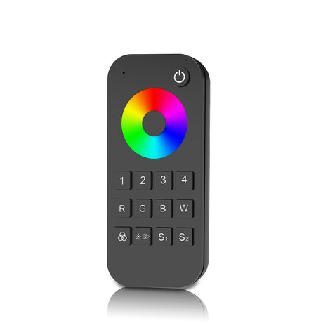 Mando a distancia RF 2.4Ghz. En combinación con el controlador compatible LD1051467 permite el control de cualquier tipo de tira led RGBW o  RGB, CCT DUAL y MONO. Permite controlar hasta 4 zonas diferentes. Con teclado táctil.