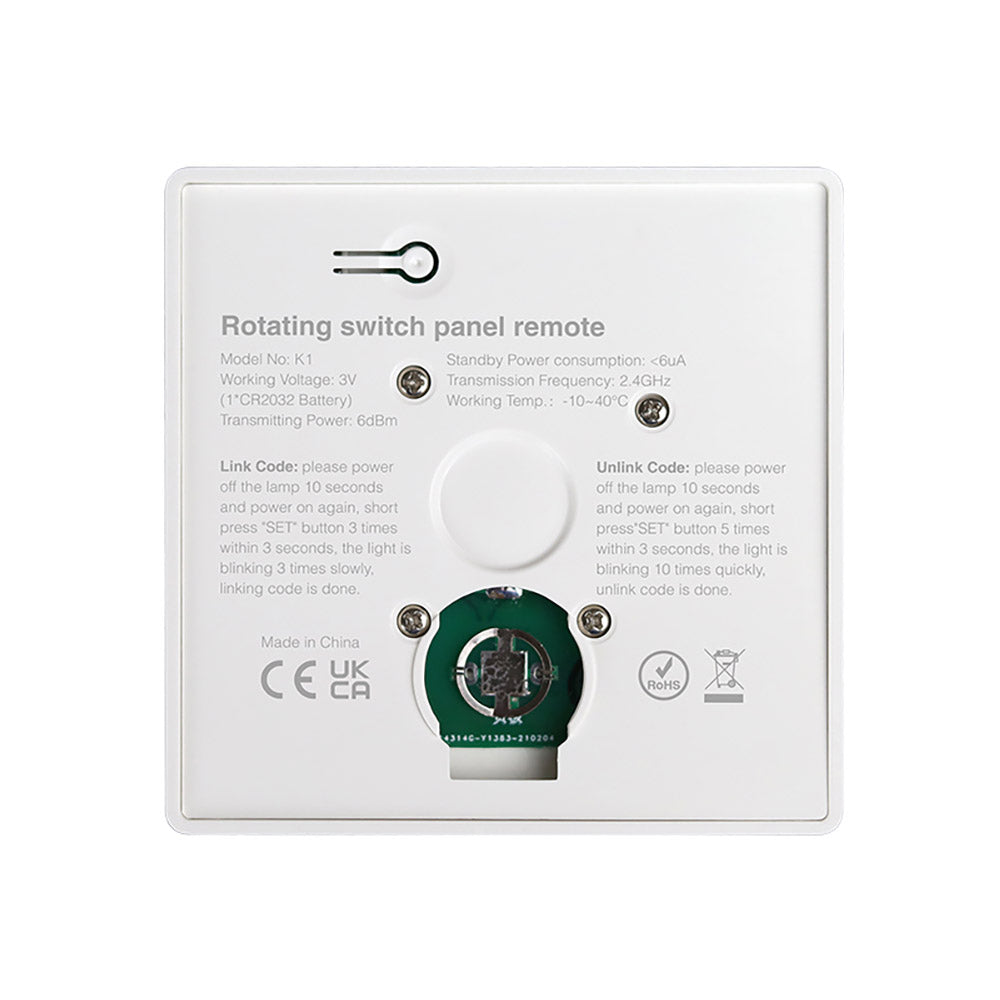 Mando de superficie con sujección magnética y control rotatorio de gran calidad y cuidado diseño. Ideal para el control de la intensidad de las tiras Led monocolor. Se puede encender/apagar, ajustar el brillo y efecto noche a través del panel táctil. Compatible con todos los controladores dimming de MyLight. Se alimenta con pila CR2032 y es posible ponerlo en cualquier superficie sin necesidad de empotrar.