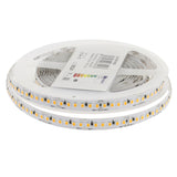 Tira LED de alta potencia lumínica SMD2835. Incorpora cinta adhesiva 3M-300LSE de máxima calidad para colocar la tira en cualquier superficie. Tira de 5 metros.