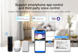 Controlador para tiras led CCT (blanco dual) de 220V. Permite su control con mando a distancia compatible, APP (Android o IOs) o por voz con Alexa mediante controlador compatible. Transmite los comandos recibidos al resto de controladores a su alcance (30m) aumentando significativamente la distancia de la instalación. 