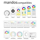 Repetidor RF de 2,4G que admite la función de recepción y transmisión de señales. Es compatible con los mandos a distancia Miboxer 2.4G, un repetidor admite 12 unidades de control remoto al mismo tiempo, el repetidor es adecuado para luces exteriores instaladas en áreas abiertas a grandes distancias.