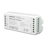 Con tecnología inalámbrica de 2.4GHz de bajo consumo, transmisión de señal de 30m y anti-interferencias. Con transmisión y sincronización automática. Soporte de dimmer con puslador. Con salida DC12-48V, 20A.