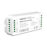 Con tecnología inalámbrica de 2.4GHz de bajo consumo, transmisión de señal de 30m y anti-interferencias. Con transmisión y sincronización automática. Soporte de dimmer con puslador. Con salida DC12-48V, 20A.