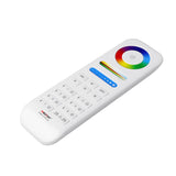 Mando a distancia RF 2.4Ghz. En combinación con un controlador compatible permite el control de cualquier tipo de tira led RGBW, RGB, CCT DUAL y MONO. Permite controlar hasta 6 zonas diferentes. Con teclado táctil.