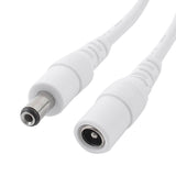 Cable alargador con conectores DC, 1 metro, blanco