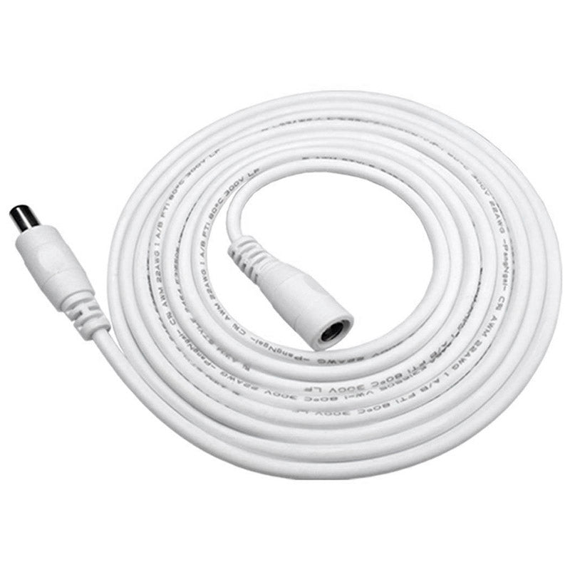 Cable alargador con conectores DC, 1 metro, blanco