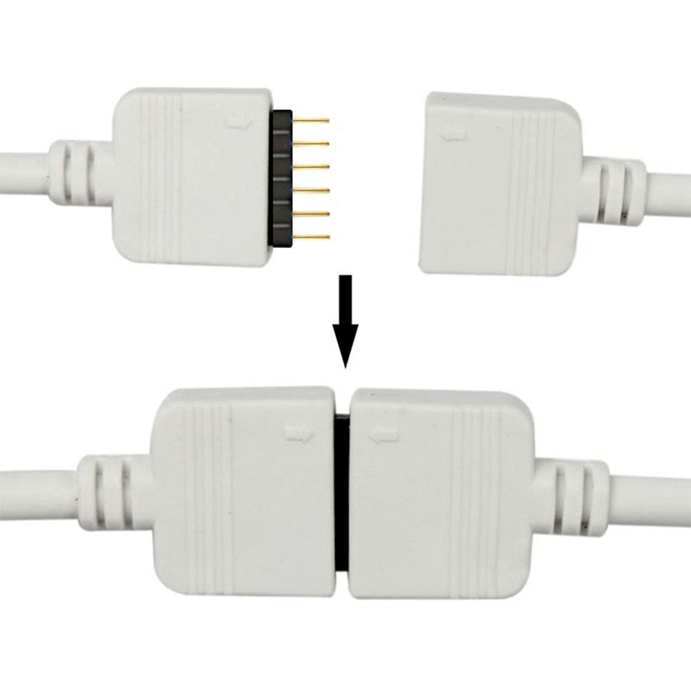 Cable redondo con conector hembra para la conexión directa de tiras LED RGB+CCT