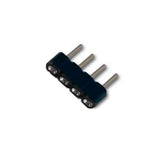 Conector rígido de Macho a Hembra de 4 Pin para la conexión directa entre tiras LED multicolor RGB