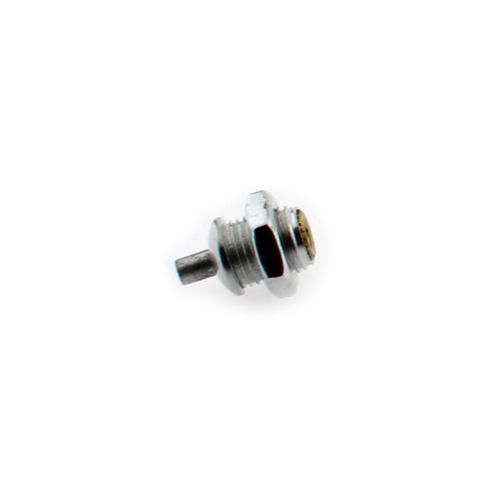 Pieza para aprisionar el cable de acero o el cable redondo de 2 hilos para colgar luminarias led. Ideal para descolgar perfiles led. Con diamétro de tuerca exterior de Ø 10mm y diámetro  interior para el paso de cable de Ø 3mm