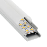 Kit que incluye perfil de aluminio, cubierta opal y tapas laterales. Para proteger y ocultar las tiras led, lo que permite realizar instalaciones profesionales, limpias y con estilo.