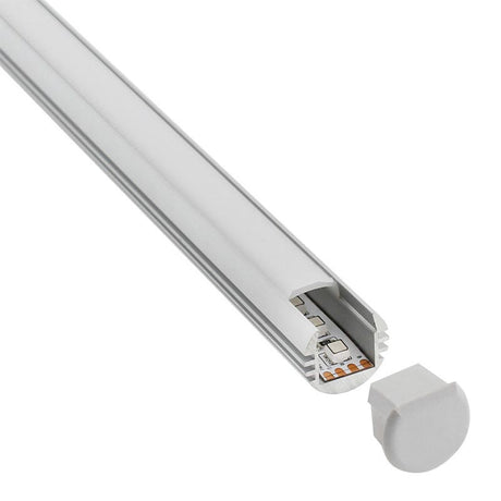 Kit que incluye las tapas de cierre derecha e izquierda del perfil led Round.