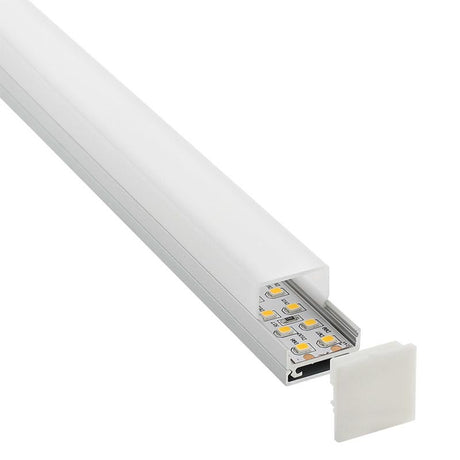 Kit que incluye las tapas de cierre derecha e izquierda del perfil led ALKAL.