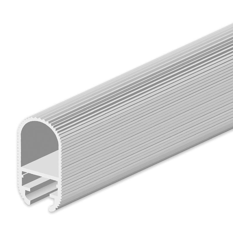 Perfil de aluminio para proteger y ocultar las tiras led, lo que permite realizar instalaciones profesionales, limpias y con estilo.