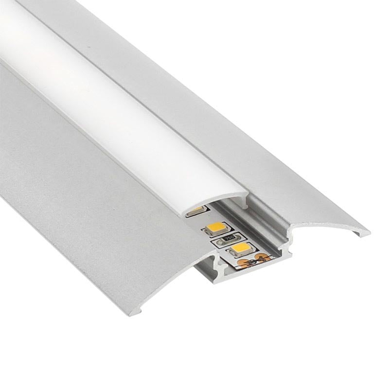 Kit que incluye perfil de aluminio, cubierta opal y tapas laterales. Para proteger y ocultar las tiras led, lo que permite realizar instalaciones profesionales, limpias y con estilo.