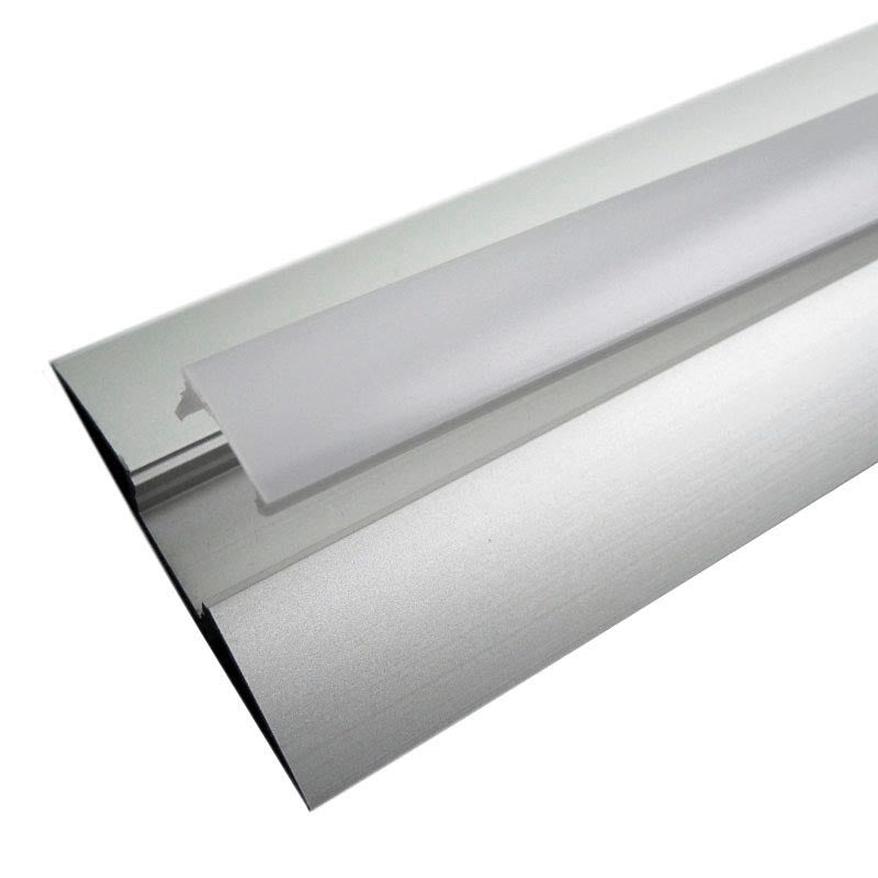 Kit que incluye perfil de aluminio, cubierta opal y tapas laterales. Para proteger y ocultar las tiras led, lo que permite realizar instalaciones profesionales, limpias y con estilo.