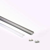 Kit completo que incluye perfil de aluminio, cubierta opal y tapas laterales. Los perfiles aluminio sirven para proteger y ocultar las tiras led, lo que permite realizar instalaciones con tiras de led profesionales, limpias y con estilo.