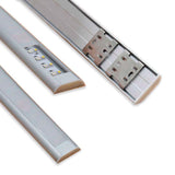 Kit que incluye perfil de aluminio, cubierta opal y tapas laterales. Para proteger y ocultar las tiras led, lo que permite realizar instalaciones profesionales, limpias y con estilo.