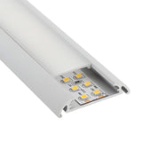 Kit que incluye perfil de aluminio, cubierta opal y tapas laterales. Para proteger y ocultar las tiras led, lo que permite realizar instalaciones profesionales, limpias y con estilo.