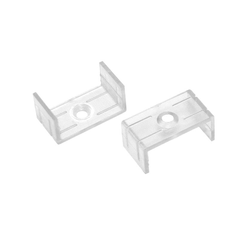 Clip de plástico para montaje tira led para sujetar los perfiles led a cualquier superficie. 1 unidad