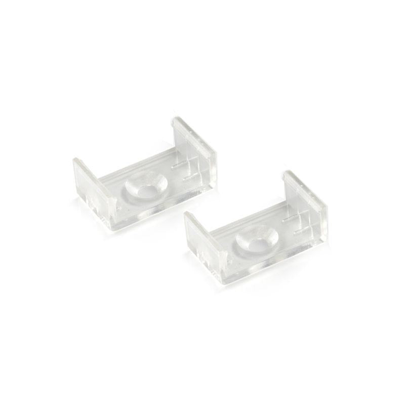 Clip de plástico para montaje tira led para sujetar los perfiles led a cualquier superficie. 1 unidad