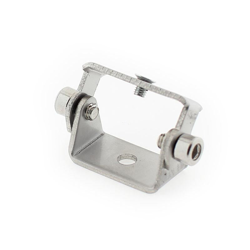 Clip sujeción ajustable para perfiles aluminio. Permite su fijación a una superficie y hacer orientable el perfil en cualquier ángulo.