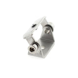 Clip sujeción ajustable para perfiles aluminio. Permite su fijación a una superficie y hacer orientable el perfil en cualquier ángulo.