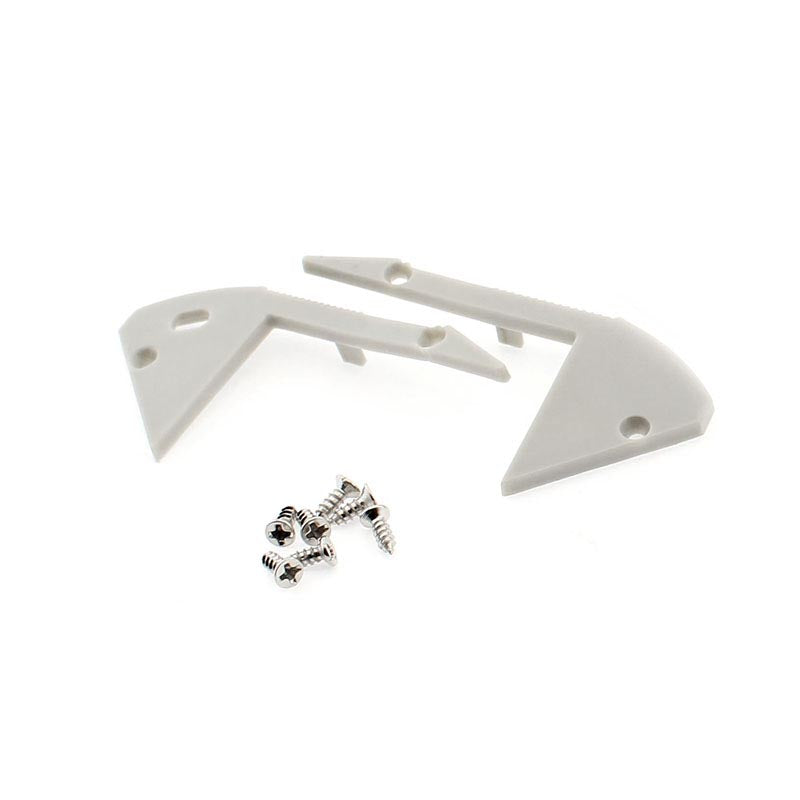 Kit que incluye las tapas de cierre derecha e izquierda del perfil led STAIR.