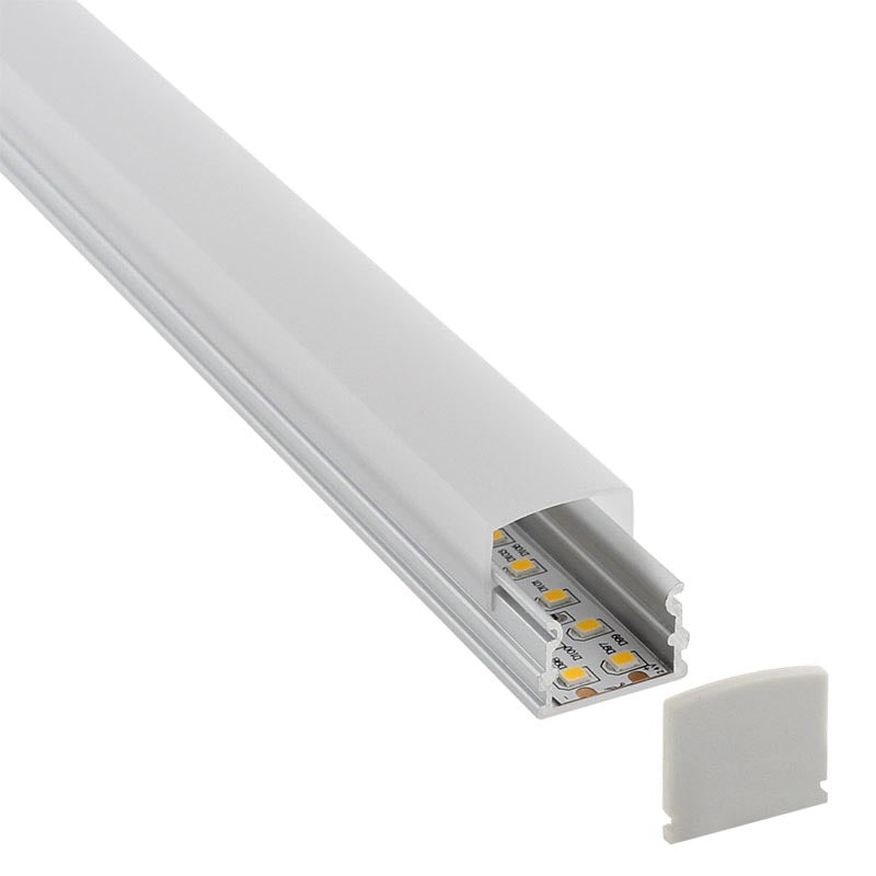 Kit que incluye las tapas de cierre derecha e izquierda del perfil led BOLL.