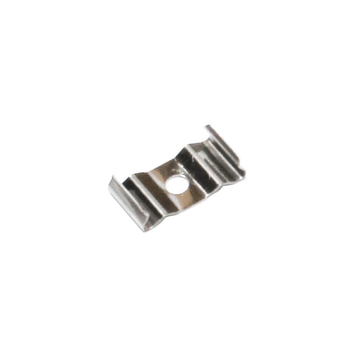 Clip montaje tira led para sujetar los perfiles led a cualquier superficie.
