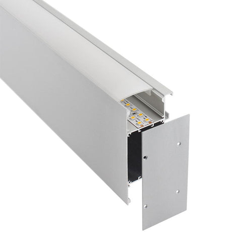 Kit que incluye tapas (derecha e izquierda) de aluminio anodizado y tornillos de cierre del perfil led NewWALL.