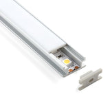 El Kit Hardy incluye perfil de aluminio para tiras led, cubierta opal. Para proteger y ocultar las tiras led, lo que permite realizar instalaciones profesionales, limpias y con estilo.
