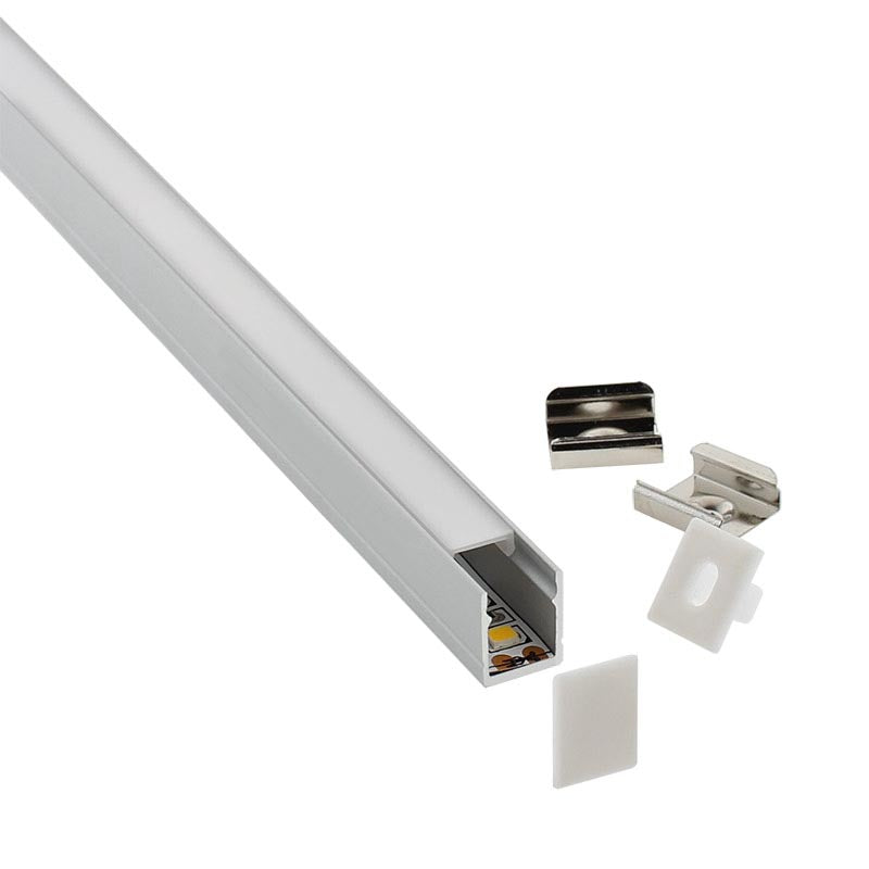 Kit que incluye las tapas de cierre derecha e izquierda del perfil led Skyrt.