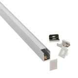Kit que incluye las tapas de cierre derecha e izquierda del perfil led Skyrt.