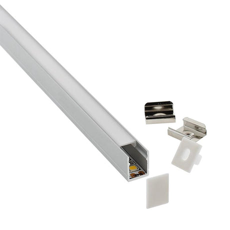 Clip montaje tira led para sujetar los perfiles led a cualquier superficie.