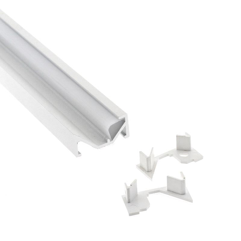 Kit que incluye las tapas de cierre derecha e izquierda del perfil led WARE.