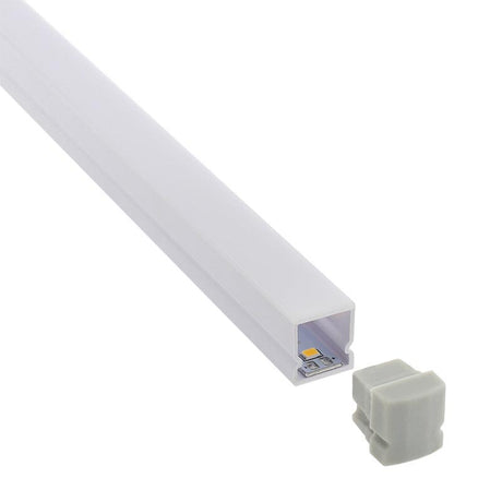Kit que incluye las tapas de cierre derecha e izquierda del perfil led CUB IP68.