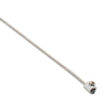 Kit que incluye 3 prisioneros metálicos en forma de cilindro fabricados en acero cromado para sujetar los cables de suspensión y/o electrificados + 3 tornillos allen para aprisionar el cable + 1 llave allen + 3 tornillos allen y llave para sujetar la cubierta acrílica del perfil. 
