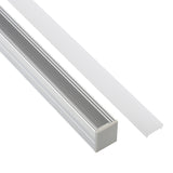 Kit que incluye perfil de aluminio, cubierta opal y tapas laterales. Para proteger y ocultar las tiras led, lo que permite realizar instalaciones profesionales, limpias y con estilo. Indicado para instalación empotrada en suelo.