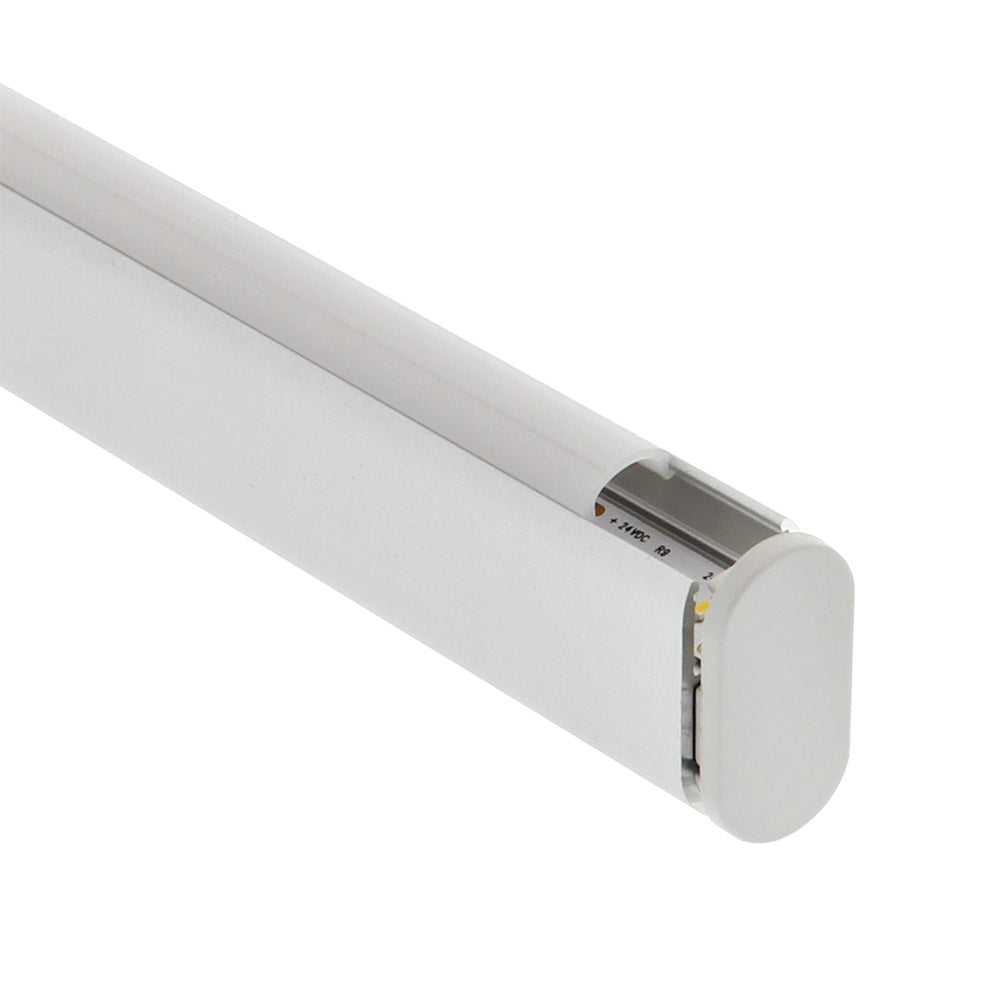 Kit que incluye perfil de aluminio HOM, cubierta opal y tapas laterales. Para proteger y ocultar las tiras led, lo que permite realizar instalaciones profesionales, limpias y con estilo.