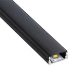 Kit que incluye perfil de aluminio de color negro, cubierta negra y tapas laterales. Para proteger y ocultar las tiras led, lo que permite realizar instalaciones profesionales, limpias y con estilo.